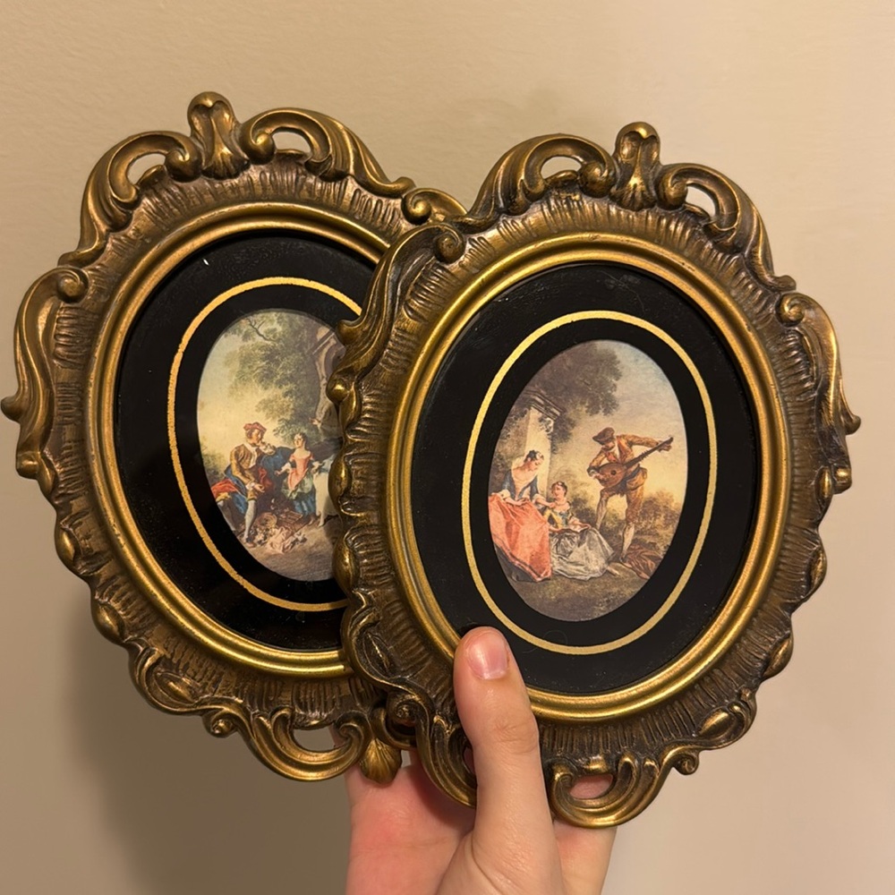 Antique Wall Art Duo